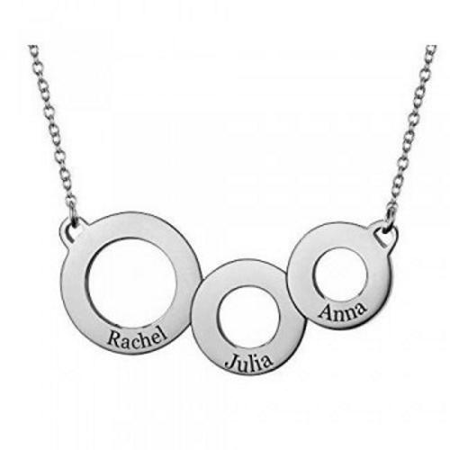  THE 3 ENGRAVED CIRCLE NECKLACE