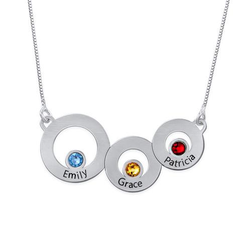  THE 3 ENGRAVED CIRCLE NECKLACE