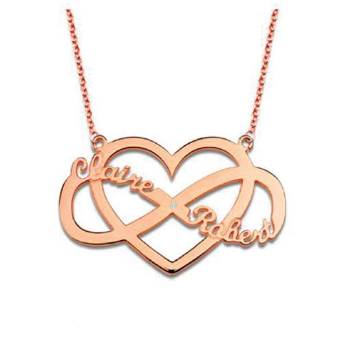 INFINITY AND HEART NAME NECKLACE