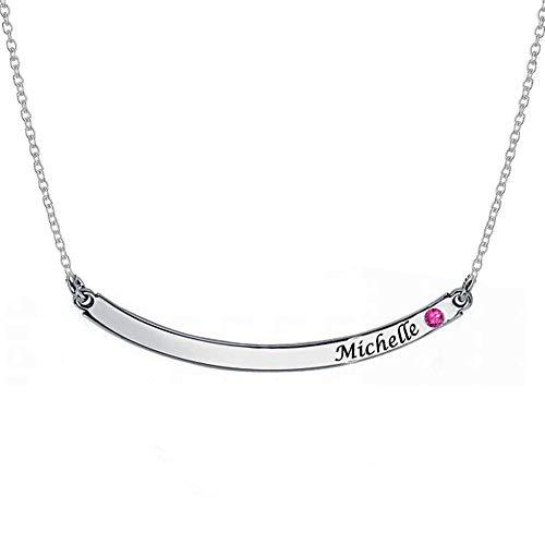 CURVED BAR NAME NECKLACE
