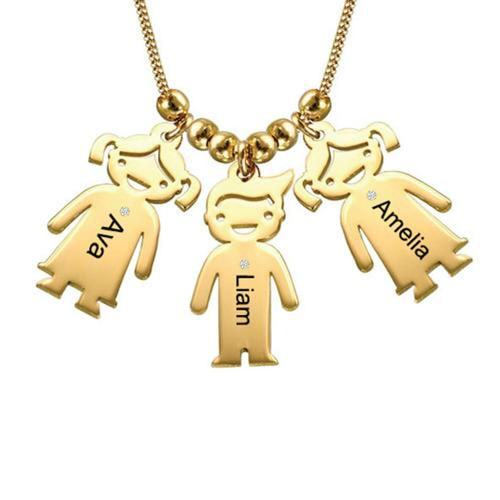 ENGRAVED KIDS CHARM NECKLACE