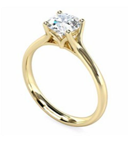 SOLITAIRE  CUSHION RING
