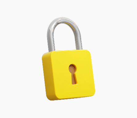 A picture of a closed yellow lock
