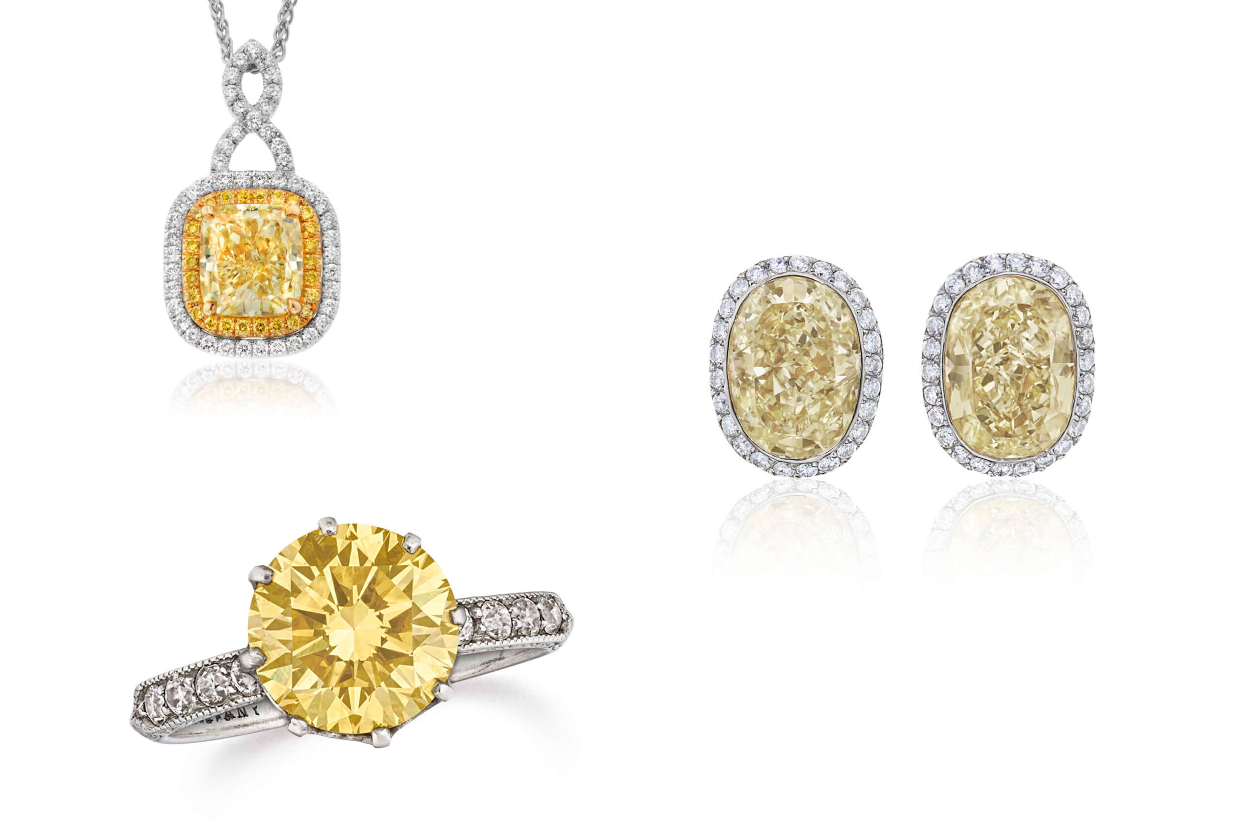 foto gioielli con diamanti gialli