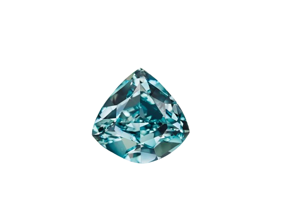 The Ocean Dream,taglio triangolare, 5,50 carati, classificazione Fancy Vivid Blue-Green